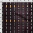 thumbnail image 3 of oneOone Cotton Silk Fabric Stripe Ikat Printed Fabric 1 Yard 42 Inch Wide, 3 of 4