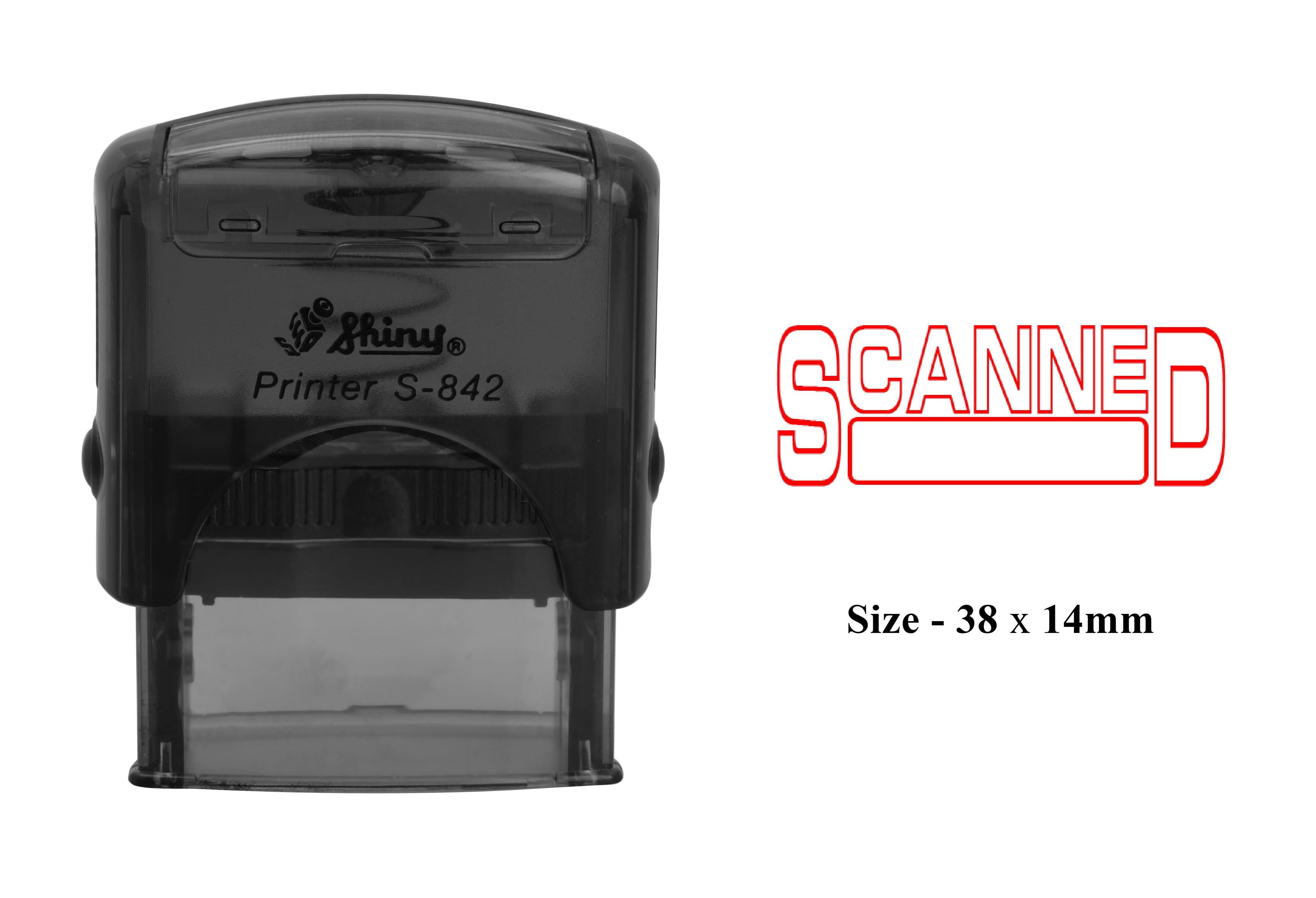 Scanned Rubber Stamp Shiny S842 Office Self Inking Stationary Stamp