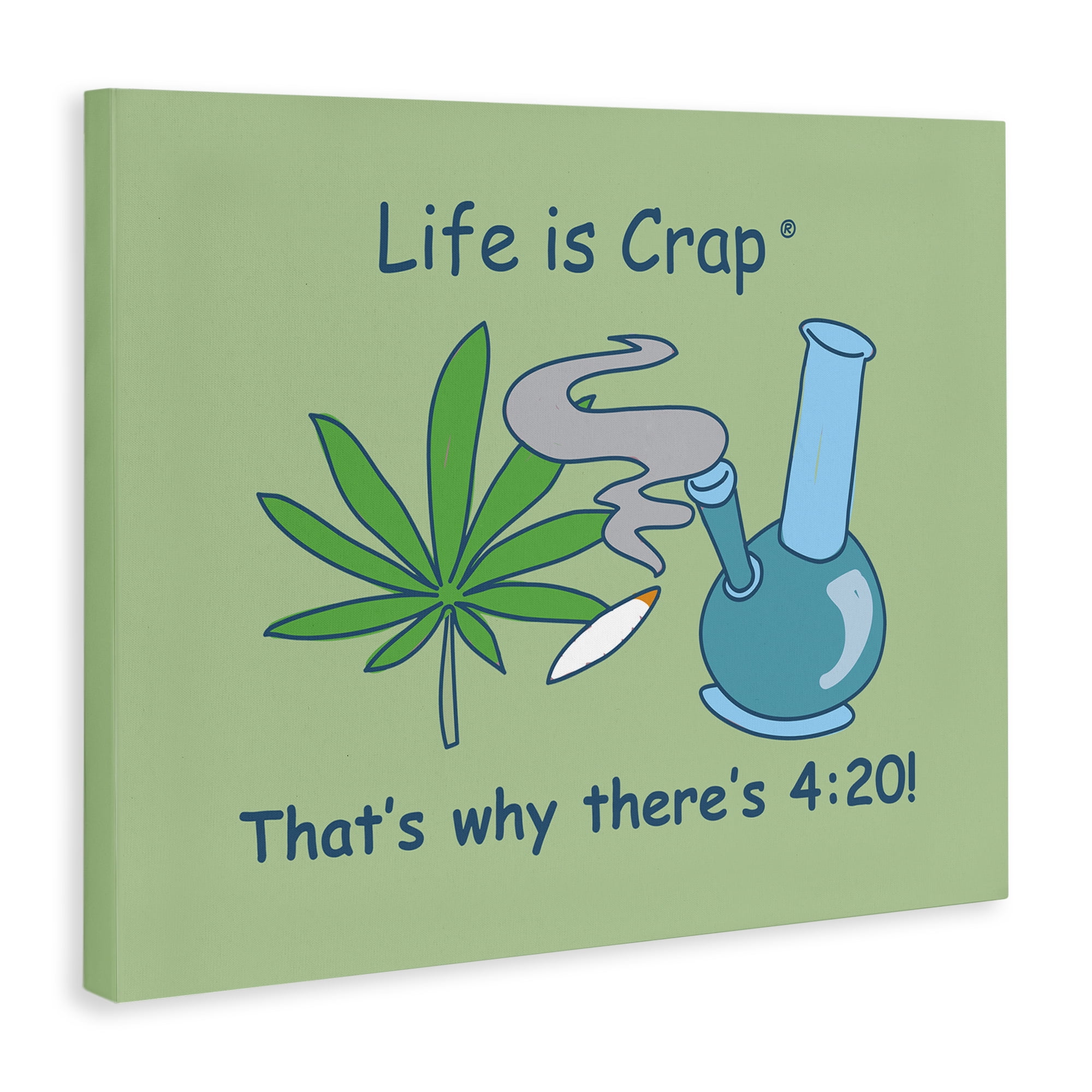 Stupell Industries Funny That's Why 420 Novelty & Humor Painting Wrapped Canvas Art Print Wall Art, 30 x 24