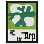 Advert Exhibition Kunsthalle Switzerland Cultural Hans Arp Dada Surrealism Artwork Framed Wall Art Print A4