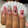 thumbnail image 5 of Black Minimalist Star Nail Stickers Decals Self Clear Outline Designs for Women Manicure Accessories, 5 of 6