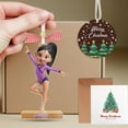 thumbnail image 3 of Personalized Gymnastic Girl Ornament – Girl Gymnastics Christmas Decor, Balance Beam Gift for Daughters, Athletes, Gymnasts Xmas Gift, 3 of 5