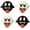 Black+White Ghost, variant on DFORD Cute Thumb Grip Caps for Switch 2, PS5 PS4 Xbox Series XS Xbox One Switch PRO Controller Steam Deck, 4PCS Soft Rubber 3D Thumbsticks Button Joystick Cover, KB Mouth
