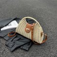 thumbnail image 4 of Bolsos cruzados para mujer bolsos con asa superior de concha tejida hecha a mano bolso de paja para mujer a la moda, 4 of 9