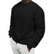thumbnail image 2 of Blusas y camisas de manga larga con cuello redondo para hombre, estilo casual, liso, con cuello redondo, sudadera de manga larga, blusa de poliéster para hombre, 2 of 6