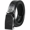thumbnail image 1 of Genuine Leather Dress Belts For Men Ratchet Belt Adjustable Automatic Buckle Jeans for Belt With Big & Tall Sizes, 1 of 1