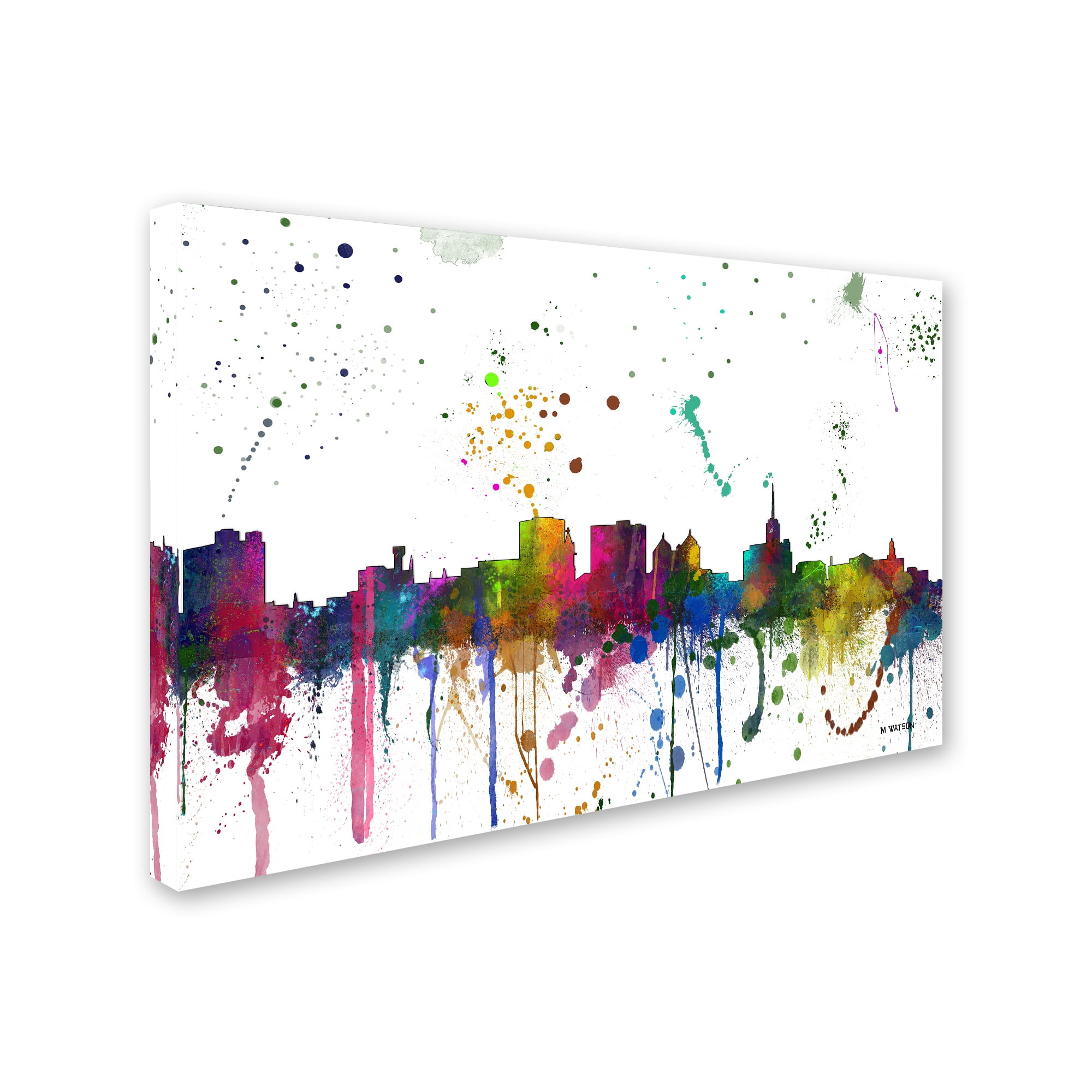 Trademark Fine Art "Buffalo New York Skyline Mclr-1" Canvas Art by Marlene Watson