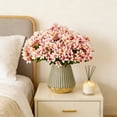 thumbnail image 2 of Artificial Lily Flowers Faux Lilies Plants for Wedding Bouquet Home Party Indoor Table Hotel Office Vases Floral Arrangements Outdoor Garden Decor （Hot Pink）, 2 of 7
