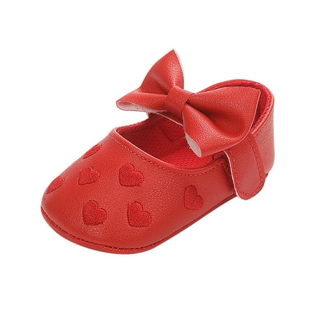 

Odeerbi Clearance Babies First Walkers Toddler Kids Baby Girls Summer Bowkont Princess Dress Non-slip Casual Shoes