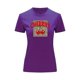 thumbnail image 2 of Playera Blusa De Cerezas Cherries Con Fondo Animal Print Vintage Color Morado Talla Grande Marca Emil SaEs, 2 of 4