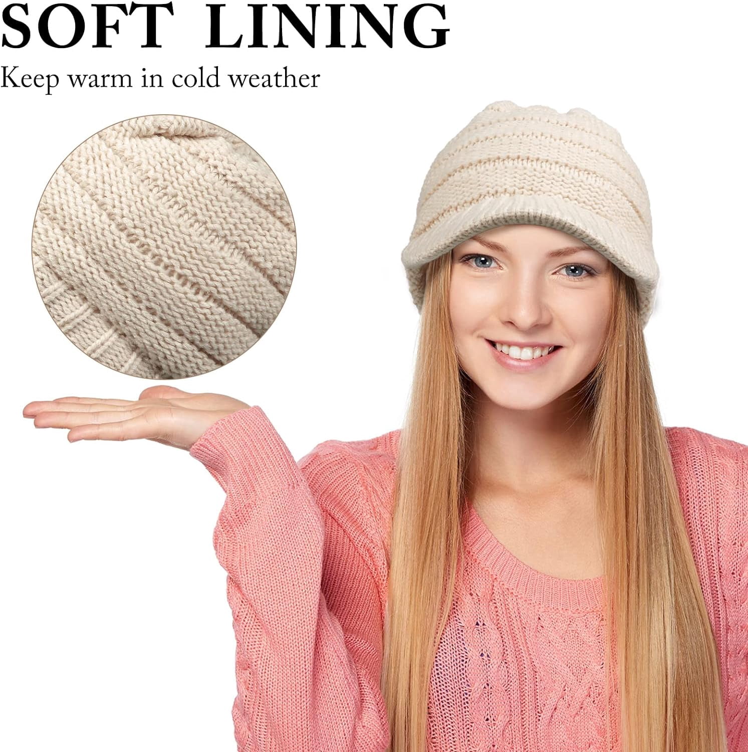 MiAnMiAn Embroidery Beanie Knit Hat - Skull Cap For Men & Women, Winter Warm Hat, Multiple Colors