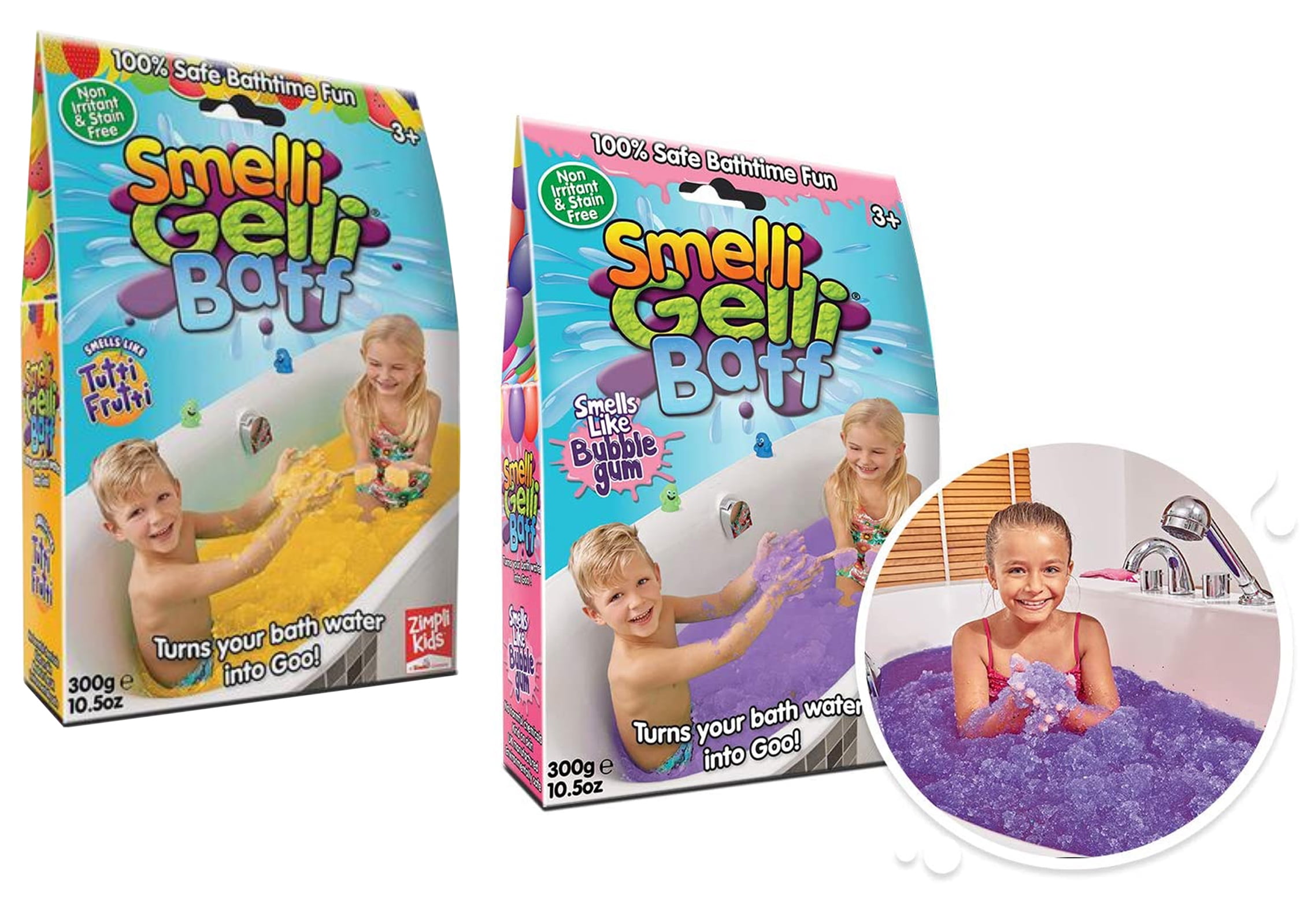 2 Pack Smelli Gelli Baff - Tutti Frutti And Bubblegum