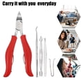 thumbnail image 2 of Unique Bargains Pack of 9 Stainless Steel Toenail Clippers Kit Nail Clippers Red, 2 of 7