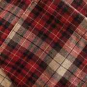 ZCFZJW Mens Plaid Flannel Shirts Long Sleeve Flannel Shirt for Men Casual Button Down Brushed Soft Cotton Shirt Regular Fit with Pockets Red M