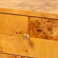 thumbnail image 5 of bali & pari Ghina Natural Light Mappa Burl Wood 2-Drawer Console Table, 5 of 6