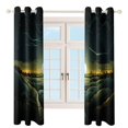 thumbnail image 3 of Blackout Curtains for Bedroom Green Fields Full Room Darkening Grommet Curtains for Living Room,Thermal Insulated Ombre Drapes, 3 of 7