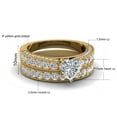 thumbnail image 2 of GY Yellow Gold Plated Heart cut AAA CZ 2pcs Womens Wedding Ring Sets Bridal Sets, 2 of 7