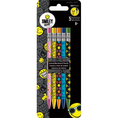 Colored Mechanical Pencils - SmileyWorld - 5Pcs New Toys Gifts Licensed (Best Mechanical Pencil In The World)