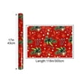 thumbnail image 5 of Clearance! Classic Red Christmas Wrapping Paper Roll, 17" x 118" Holiday Gift Wrap with Candy Canes, Jingle Bells & Tree Pattern for Xmas Presents, 5 of 7