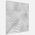 thumbnail image 2 of Designart 'Fractal Rippled White 3D Waves' Metal Wall Art, 2 of 3