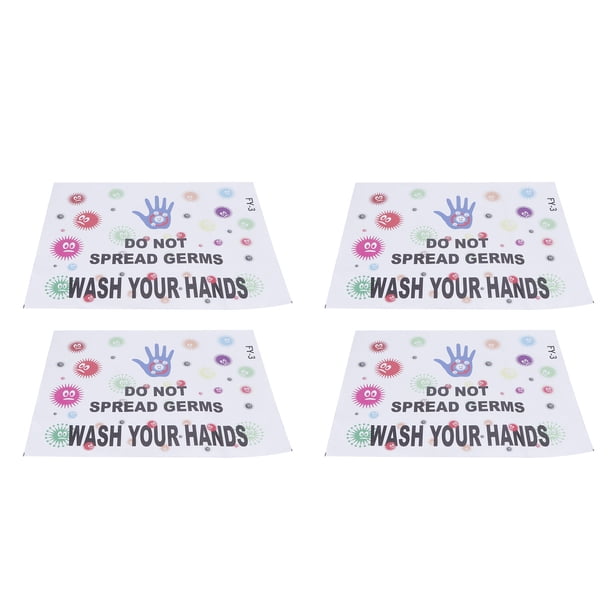 Adhesivo De Pared Con Señal De Advertencia, Adhesivo De Advertencia De Pared Fácilmente Conveniente, Oficinas Bancarias Para Supermercados, Restaurantes OTVIAP Handwashing Sign Sticker