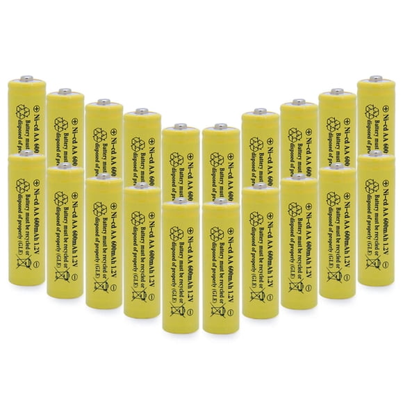 Pilas solares QBLPOWER AA NiCd 600 mAh 1,2 V recargables x20