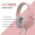 thumbnail image 4 of Ajazz AX365 Auriculares de juego con cable 50mm 7.1 sonido envolvente giratorio auriculares con auriculares estéreo cómodo equipos de computadora portátil Pink 3.5mm Yuarrent EL005310-04B, 4 of 7
