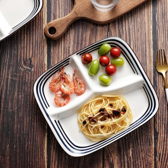Ceramic Portion Control Plate for Balanced Meals