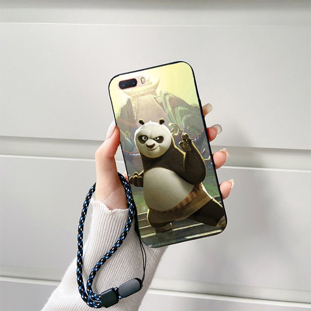 Zte Blade L5 L5Plus L7 A320 L8 M2 M2Lite cubierta Panda Minions Doraemon funda impresa con correa
