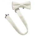 thumbnail image 5 of Hold'em 1" Teens & Men Suspender Pre-tied Bow Tie Set - Ivory (Tall 54"), 5 of 5