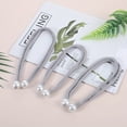 thumbnail image 3 of 8PCS Pearls Buckle Curtain Tiebacks – No Drilling Weave Rope Curtain Holders – Decorative Draperies Tie Backs Holdbacks Straps (Gray), 3 of 5