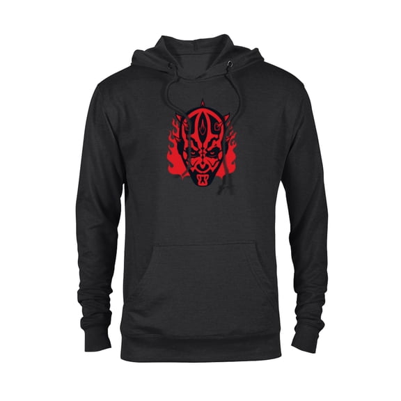 Star Wars Darth Maul Dark Side Villains Head Gothic Flames - Pullover Hoodie for Adults - Customized-Black