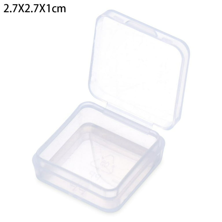 Transparent Storage Box Case Practical Container Organizer Mini With Lid  Clear