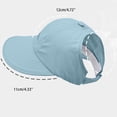 thumbnail image 4 of Lumtrix Sun Protection Baseball Hat for Men and Women Lightweight Wide Large Brim Visor Adjutable Quick Dry Ponytail Cap Sky Blue, 4 of 5