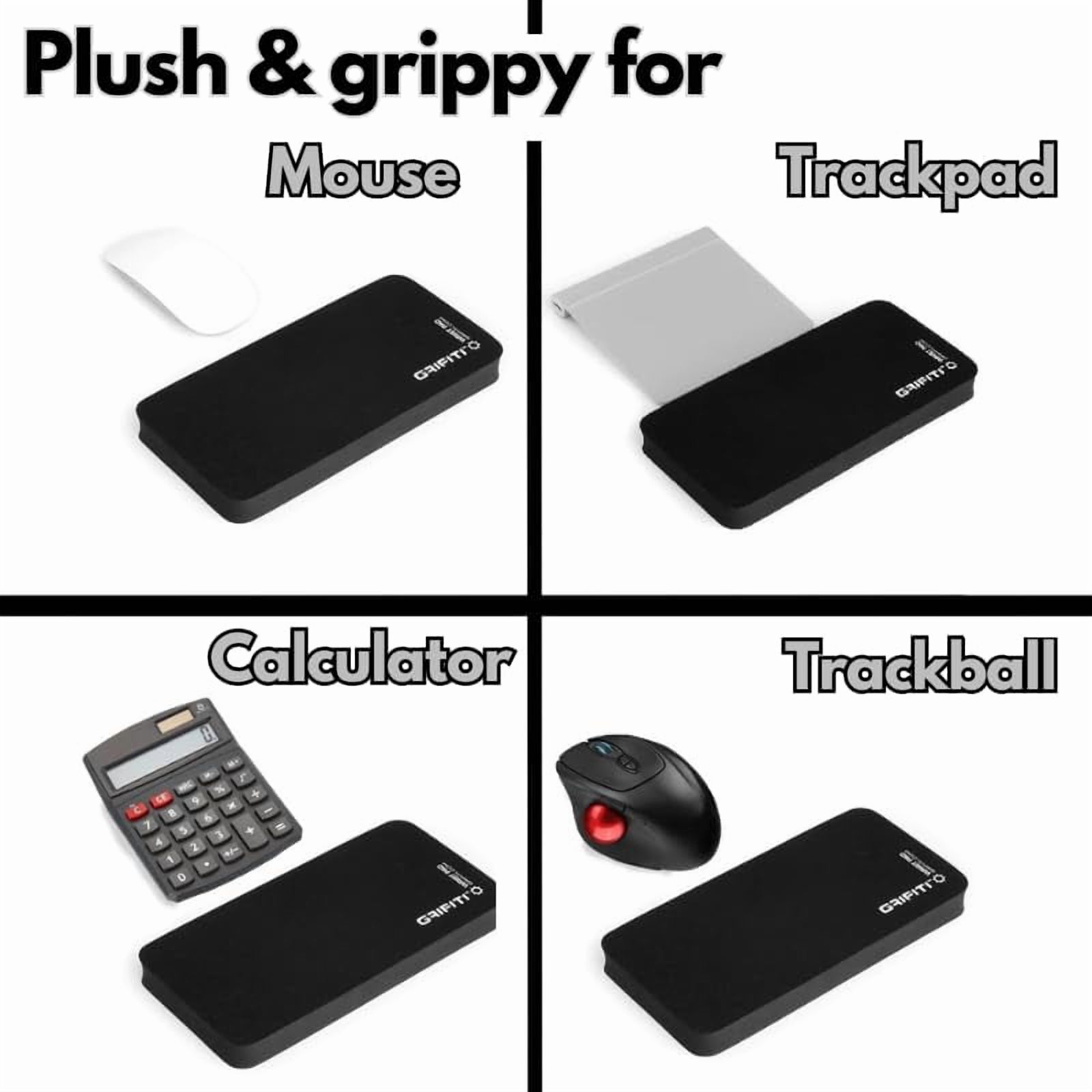 GRIFITI Fat Wrist Pad 8" x 4" x 0.75" inches Mouse Rest Ergonomic Hand Palm Pads Support for Keypads, Numberpads, Trackpads, Trackball Mousepads Computer Mousepad Gaming Rests Acce