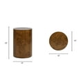 thumbnail image 5 of Jennifer Taylor Home Nebula 22" Accent Pillar Side Table, Medium Brown Walnut Burl Wood, 5 of 7