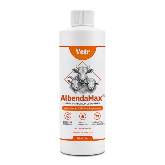 Vetr AlbendaMax Multi-Species Oral Suspension for Horses, Sheep, Cattle & Goats, 240 ml