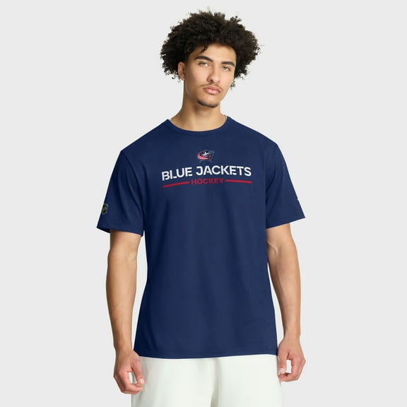 Men's Fanatics Navy Columbus Blue Jackets Authentic Pro Primary T-Shirt