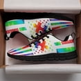 thumbnail image 3 of Autism Tie Dye Running Shoes Sneakers Mesh Black Size 13, 3 of 5