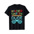 thumbnail image 1 of Boys' Kindergarten Dude Graphic T-Shirt - Playful Pencil & Fashion Glasses Print, Breathable Cotton Crew Neck Tee, All-Season Casual Top for First of School or Summer Streetwear, 1 of 6