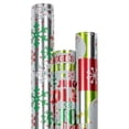 thumbnail image 2 of JAM Paper Christmas Wrapping Paper, Multi-Color, (3 Rolls) 25 Sq ft., 2 of 8