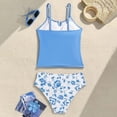 thumbnail image 4 of lnmuld Kids Swimsuits Girls UPF 50 Sun Protective Two Piece Swimwear Set Rash Guard Top and Swim Shorts for Beach and Activities Size:5-6 Years, 4 of 8