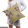 thumbnail image 4 of Ambesonne Paw Print Fabric by the Yard Upholstery, Animal Steps, 3 Yards, Warm Taupe Brown Mustard, 4 of 4