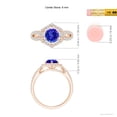 thumbnail image 5 of ANGARA Natural Tanzanite Split Shank Ring with Diamond Hexagon Halo in 14K Rose Gold for Women (Size-6mm) | December Birthstone, Birthday, Anniversary, Jewelry Gift for Women | Natural Tanzanite Ring, 5 of 9