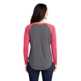 thumbnail image 2 of Sport-Tek Ladies PosiCharge Long Sleeve Tri-Blend Wicking Scoop Neck Raglan Tee LST400LS, 2 of 2