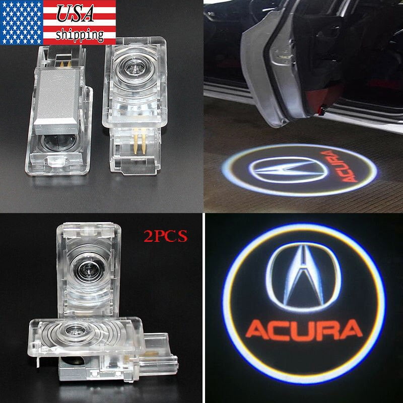 2x Car Door LED Logo Light Projector Ghost Shadow Laser for Acura MDX