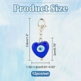 thumbnail image 5 of 12Pcs Evil Eye Lampwork Pendants Blue Heart Shape Evil Eye Charms with Alloy Lobster Clasp Lucky Eye Clip on Pendant for Hanging Ornament DIY Jewelry Earring Necklace Craft Making, 5 of 6