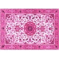 thumbnail image 1 of Ahgly Company Indoor Rectangle Medallion Pink Traditional Area Rugs, 2' x 5', 1 of 4