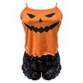 thumbnail image 4 of Halloween Pajamas Women Pumpkin Print Tank Top and Shorts Pajama Sets for Women 2 Piece Relaxed Fit Lightweight Home Wear Womens Pajamas Set L, 4 of 5