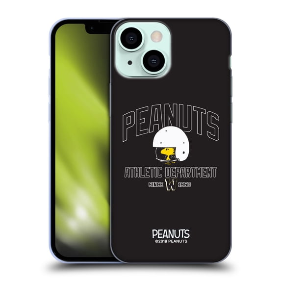 Head Case Designs Officially Licensed Peanuts Varsity Sports Woodstock Football Helmet Soft Gel Case Compatible with Apple iPhone 13 Mini